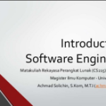 Materi RPL: Lecture 01 Introduction to Software Engineering